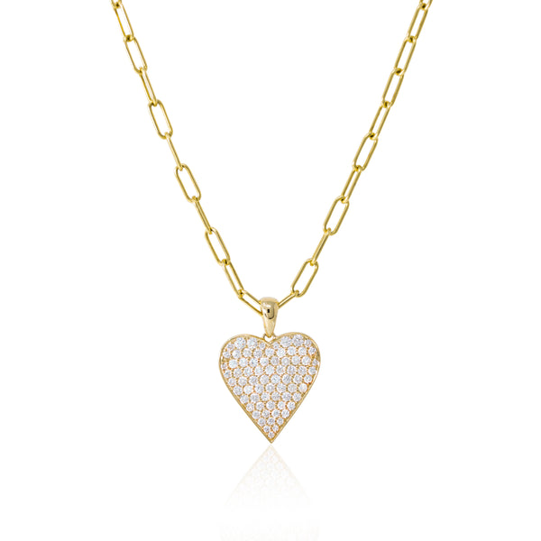 Pave  set diamond Heart pendant