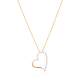 Rose gold diamond heart pendant
