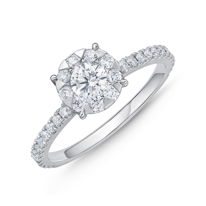 Four Prong Diamond Ring in Platinum .5 ct