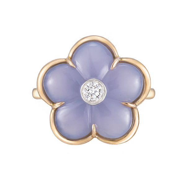 Lavender Chalcedony Fiore Ring