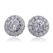 Halo Diamond Custom Earrings