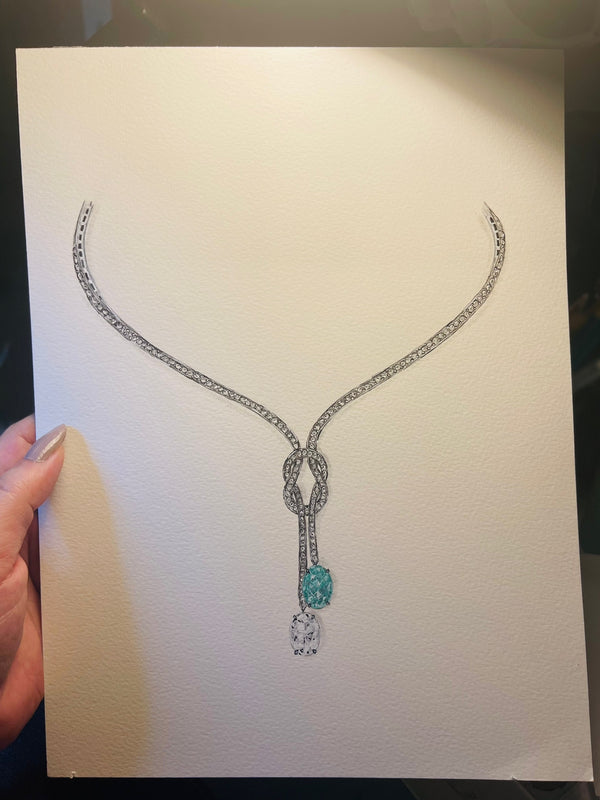 Paraiba Tourmaline & Diamond Set