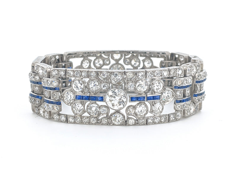 Art Deco Diamond & Sapphire Bracelet
