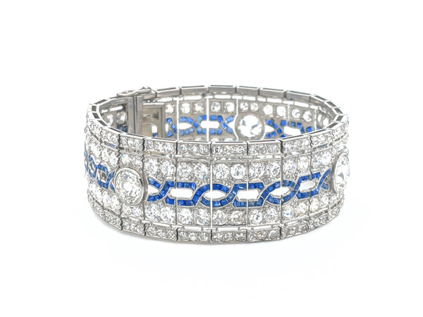 Art Deco  Diamond and Sapphire Bracelet
