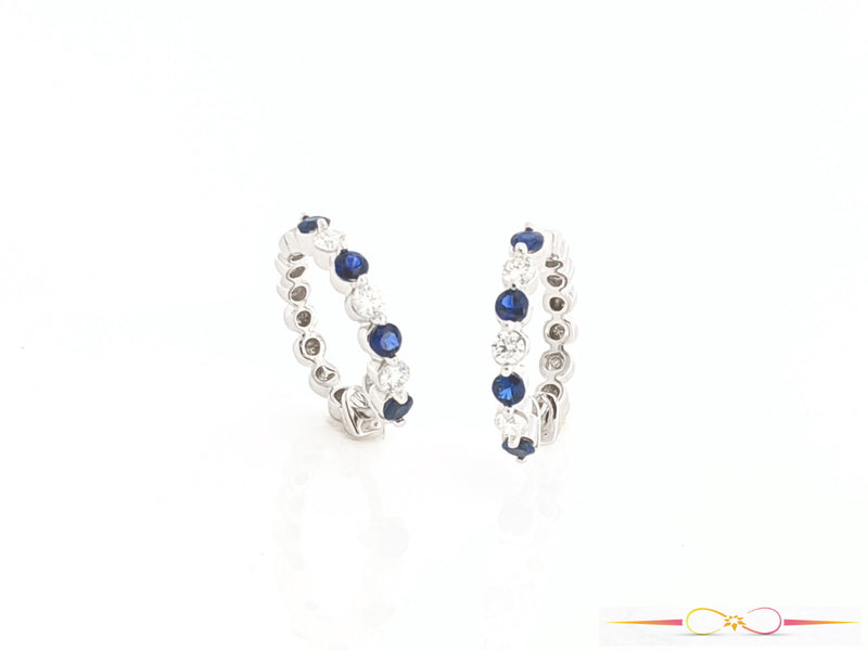 Diamond & Sapphire Hoops