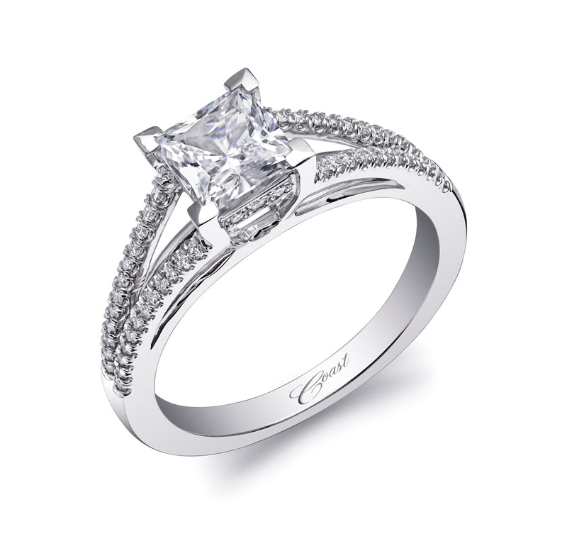 This Charisma Ring With Princess Cut Center Diamond