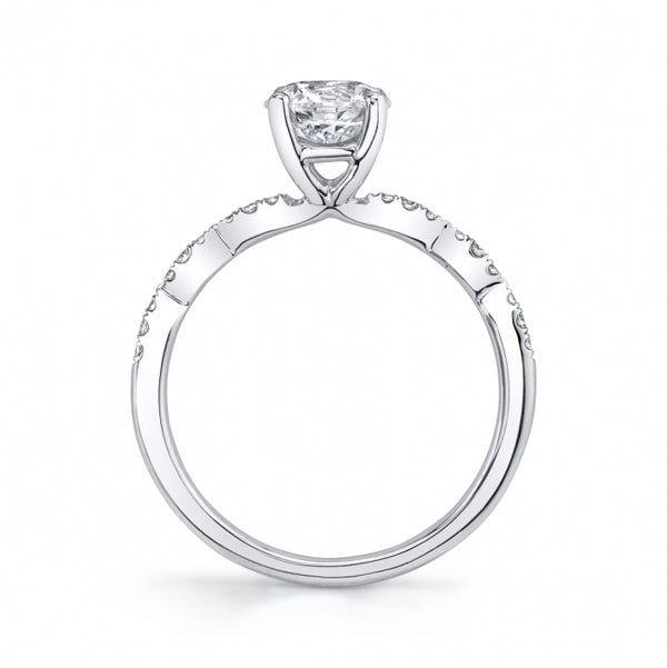 Solitaire Ring With Scalloped Details