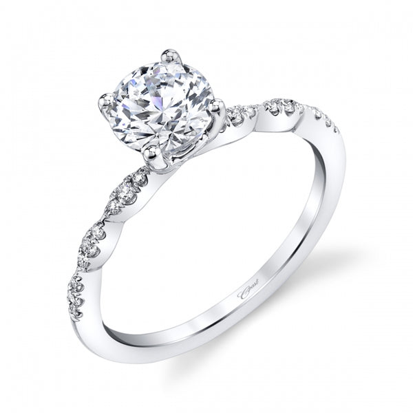 Solitaire Ring With Scalloped Details