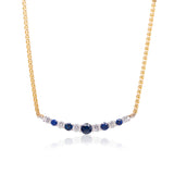 Sapphire & Diamond Smile Necklace