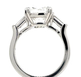 Custom Cushion Shape Three Stone Diamond Ring