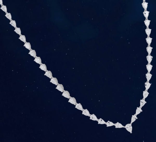 Pear-Shape Diamond Riviera Necklace