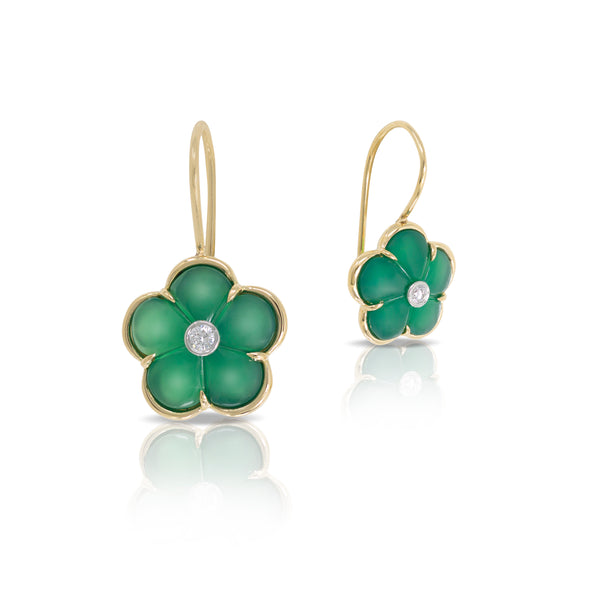 Green Fiore Earrings