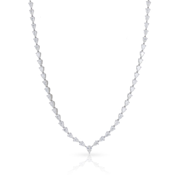 Revelation 3-Prong Graduated Riviera Necklace LNC03634-4W | Gala Jewelers  Inc. | White Oak, PA